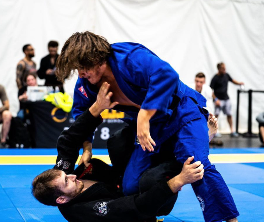 Luke with martial arts achievement